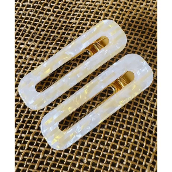 PRESILHAS - KIT 2 UN. - AMARELO COM BRANCO 