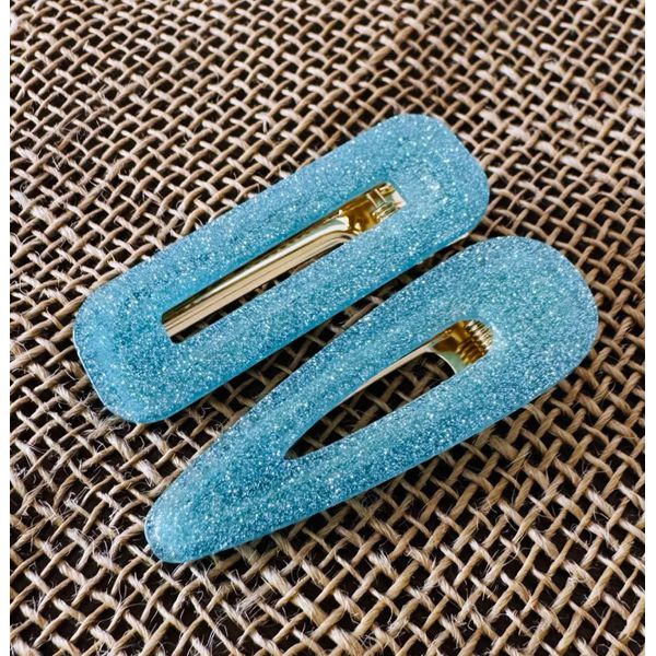 PRESILHAS - KIT 2 UN. AZUL COM BRILHO 