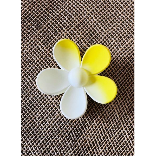 PIRANHA DE CABELO - FLOR - DEGRADÊ AMARELO 