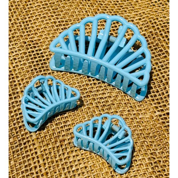 KIT - PIRANHA DE CABELO - COM TRÊS UNIDADES- AZUL 