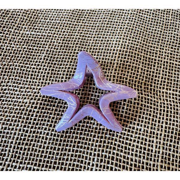 PIRANHA DE CABELO - ESTRELA - ROSÉ COM DOURADO 