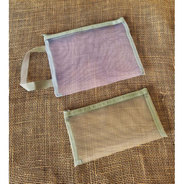 KIT DUAS NECESSAIRE - COR VERDE E TRANSPARÊNCIA 