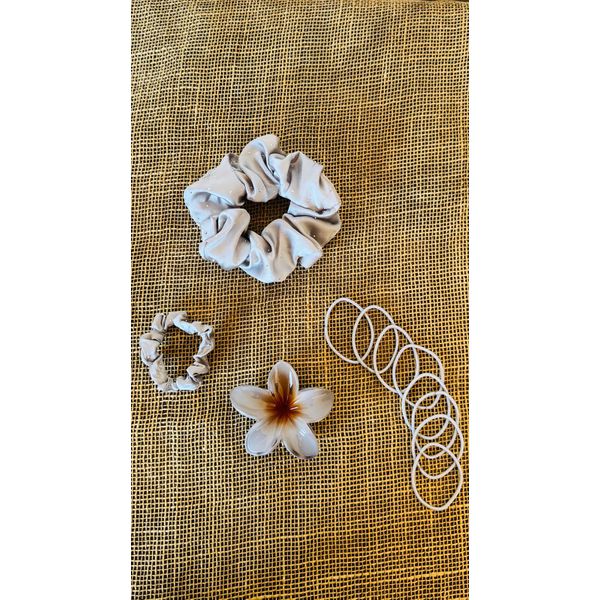 KIT ACESSÓRIOS PARA CABELO - COR CINZA 
