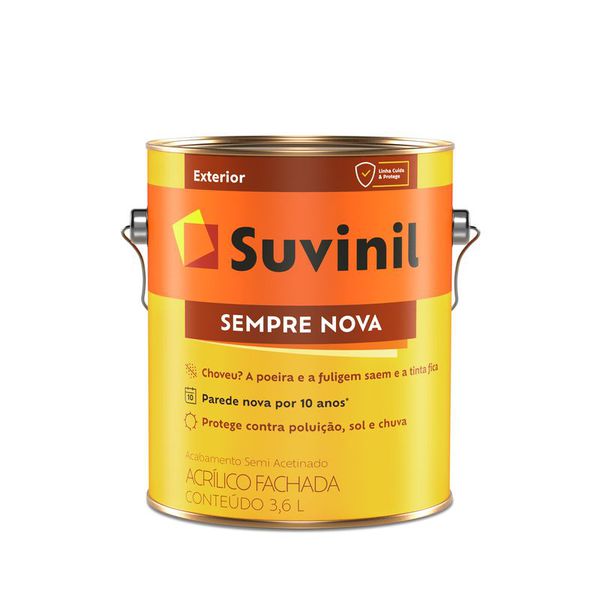 Tinta Acrílica Sempre Limpo Fosco Branco Neve Suvinil 3,6L