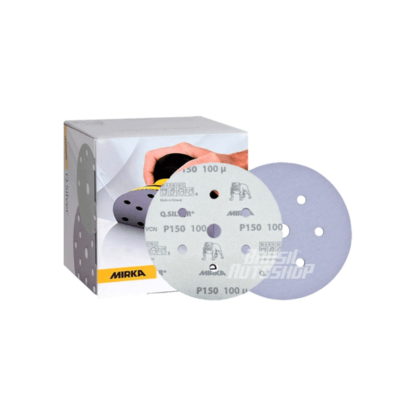 Disco de Lixa Q.SILVER P150 6+1 Furos 150MM 6" MIRKA