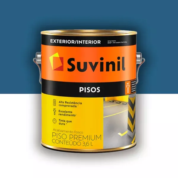 Tinta Piso Premium Azul Fosco Suvinil 3,6L