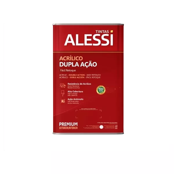Tinta Acrílica Premium Branco Fosco Alessi 18L