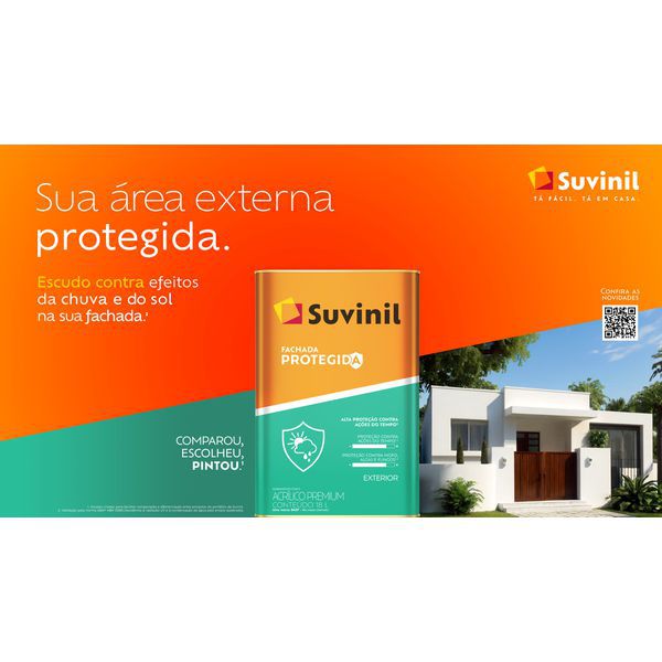 Tinta Acrílica Fachada Protegida Branco Neve Suvinil 18L