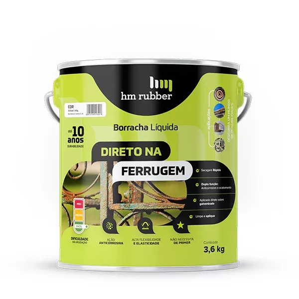 Hm Rubber Borracha Liquida 7 em 1 Cinza 3,6kg