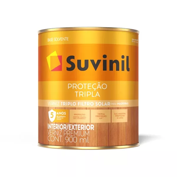 Verniz Natural Brilhante Proteção Tripla 0,9L Suvinil 