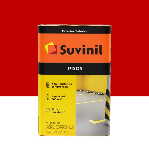 Tinta Piso Premium Vermelho Demarcação Suvinil 18L
