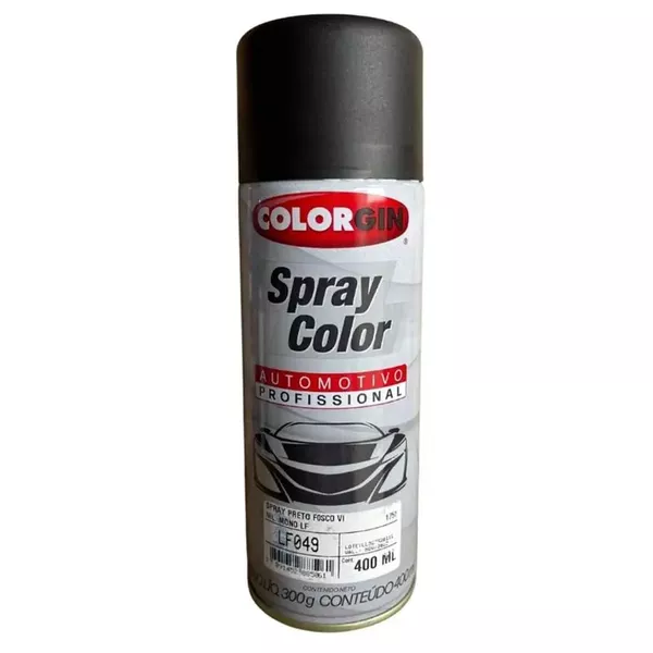 COLORGIN SPRAY AUTOMOTIVO PRETO FOSCO VINILICO 400ML