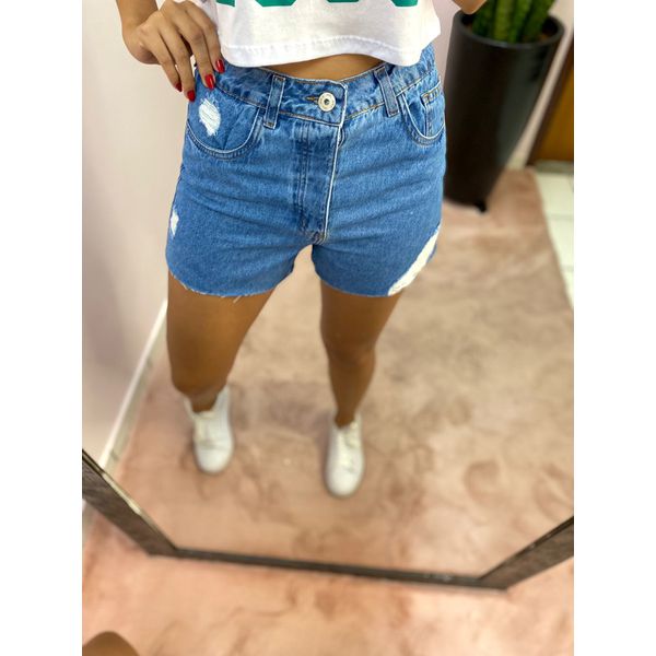SHORT JEANS 4 BOTÕES JEANS