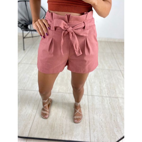 SHORT CINTO AMARRAÇÃO ROSE