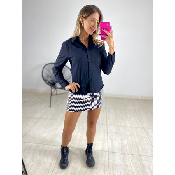 CAMISA VISCOLINHO PRETO