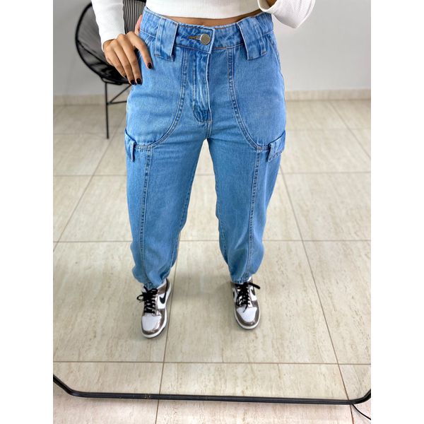 CALÇA CARGO JOGGER JEANS