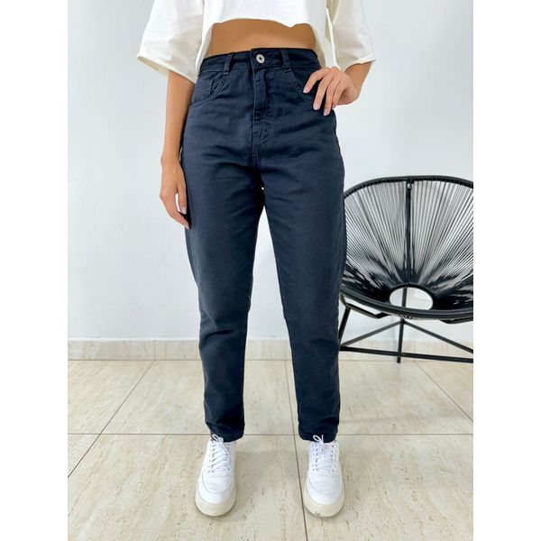 CALÇA JEANS MOM PRETO