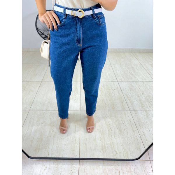 CALÇA JEANS MOM ESCURA JEANS ESCURO