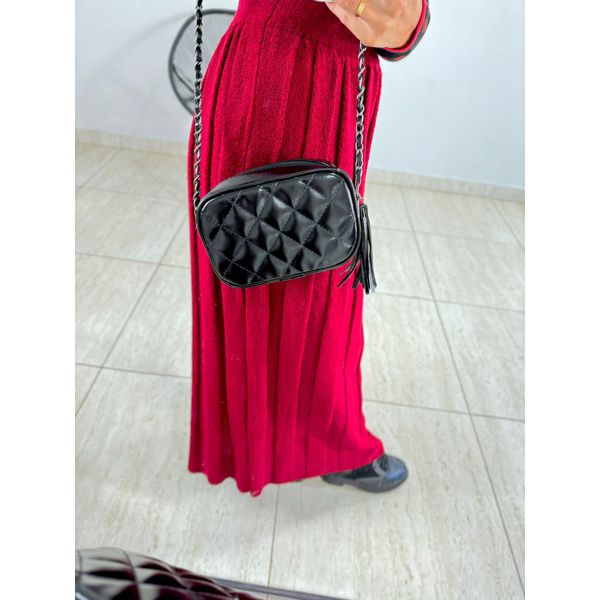 BOLSA DETALHE COSTURA PRETO