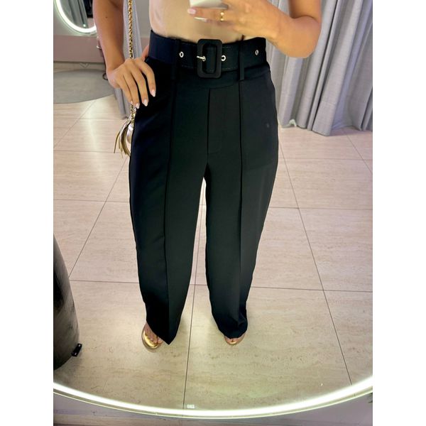 CALÇA PANTALONA CINTO PRETO