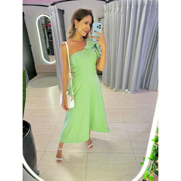 VESTIDO MIDI BELA VERDE MENTA