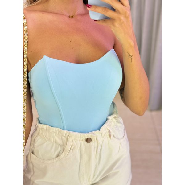 BODY CORSET POLIAMIDA AZUL CLARO
