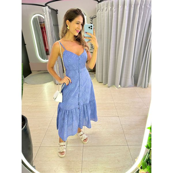 VESTIDO MIDI DUDA AZUL