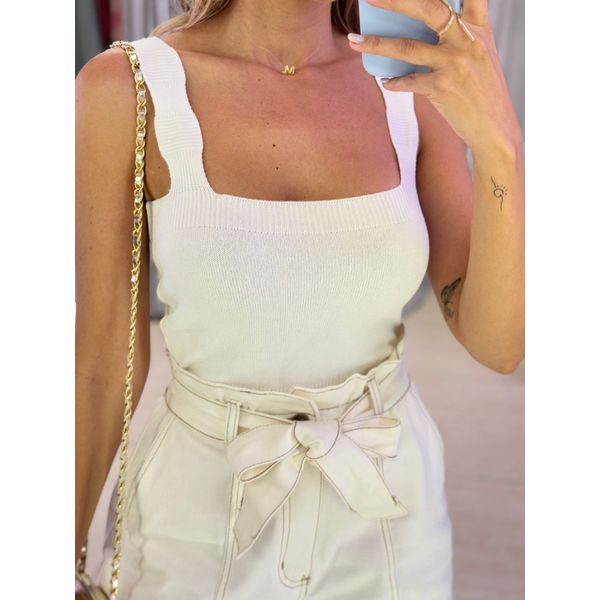 CROPPED FAIXA ALÇA TRICOT MODAL OFF