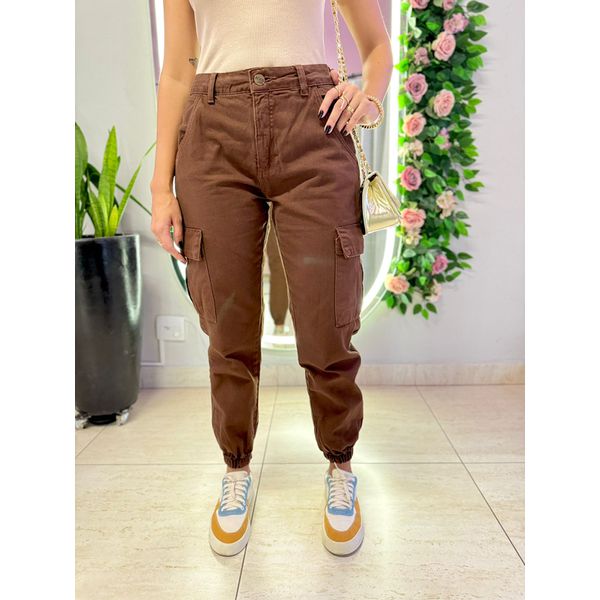 CALÇA JOGGER MARROM MARROM