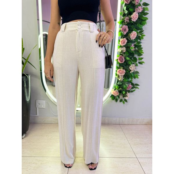CALÇA LINHO STE CRU