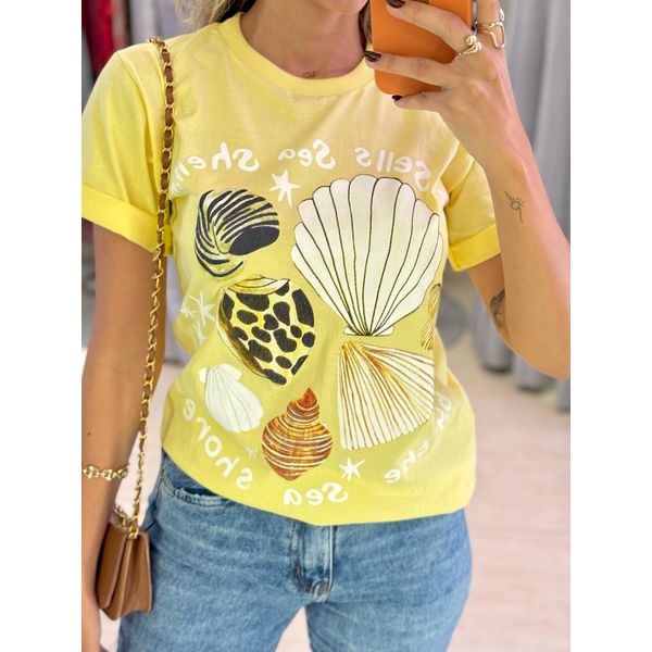 T-SHIRT CONCHA AMARELO