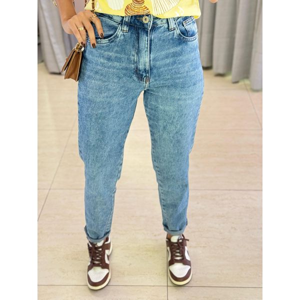CALÇA MOM MESCLA JEANS