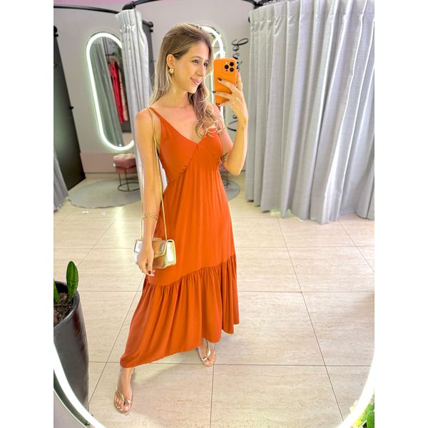 VESTIDO LONGO ANA HELENA TERRA COTA