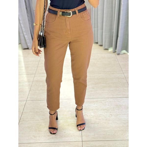 CALÇA MOM MARROM MARROM