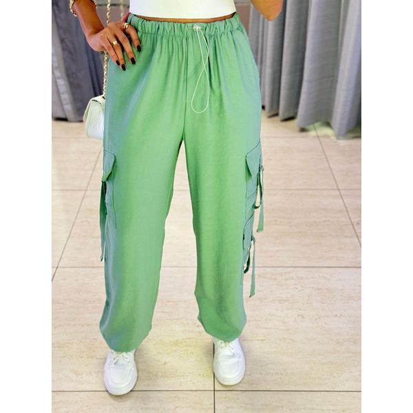 CALÇA CARGO ELASTICO VERDE