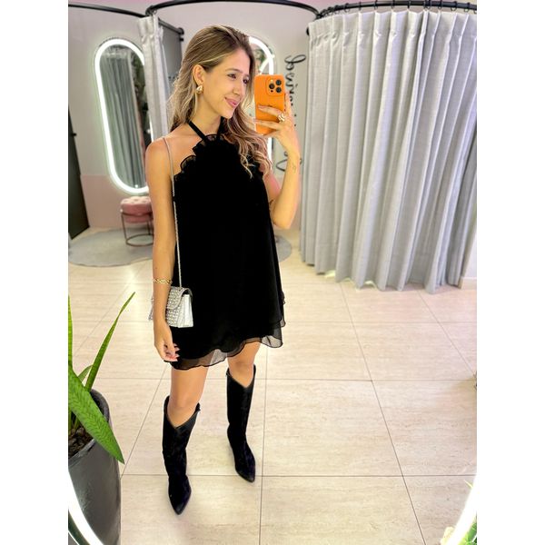 VESTIDO PÉROLA PRETO