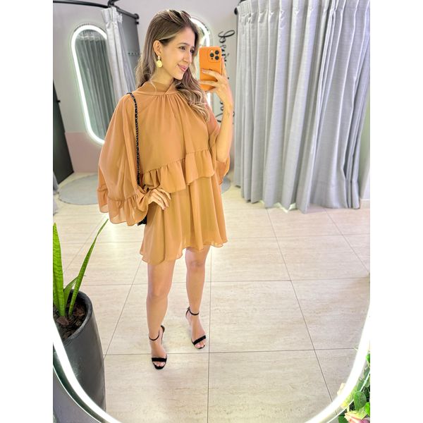 VESTIDO REBECA MARROM