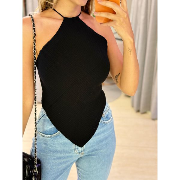 BLUSA ASSIMÉTRICA DUDA PRETO