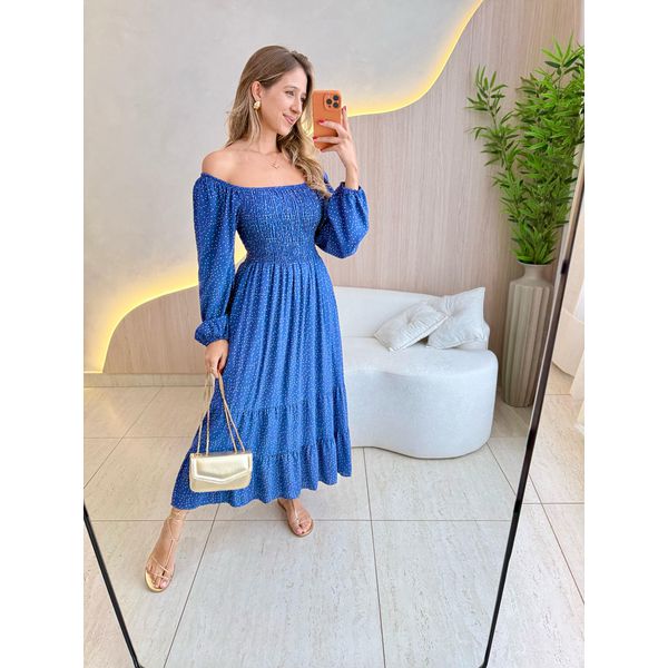 VESTIDO MIDI LUARA AZUL