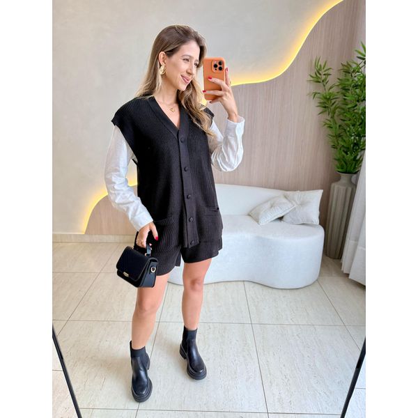 CONJUNTO SHORT DAISY PRETO