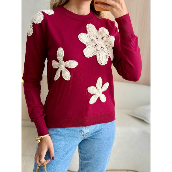 BLUSA TRICOT TAIS MARSALA