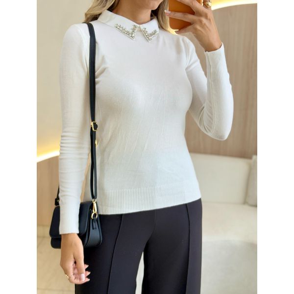 BLUSA MANGA LONGA PEDRARIA OFF