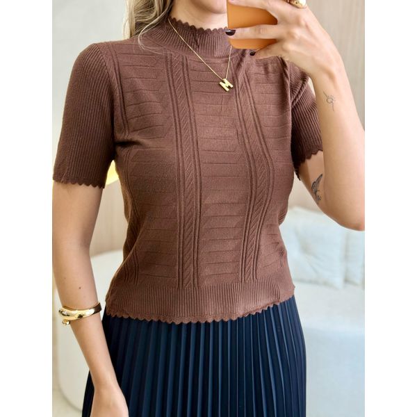 BLUSA TRICOT MELINDA MARROM