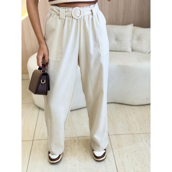 CALÇA LINHO BABI CRU