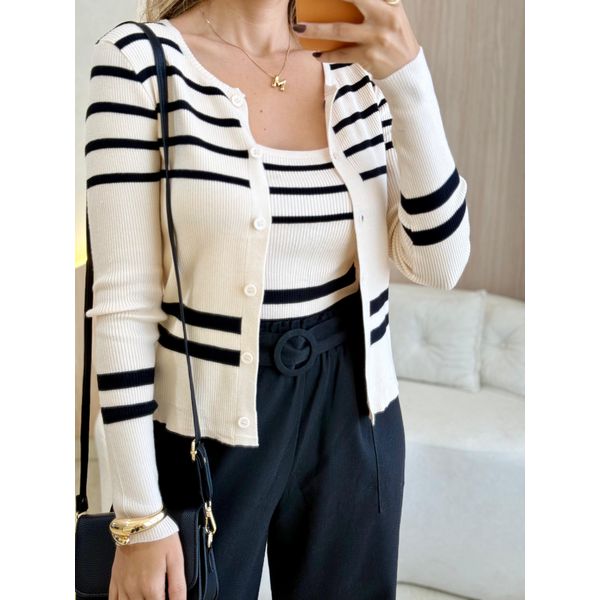 CONJUNTO TRICOT DANUBIA AREIA