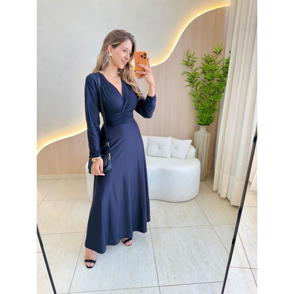 VESTIDO LONGUETE POLIANA PRETO