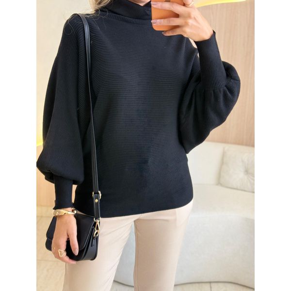 BLUSA TRICOT MANGA LONGA BEATRICE PRETO