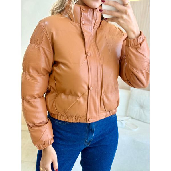 JAQUETA PUFFER ZOE CARAMELO