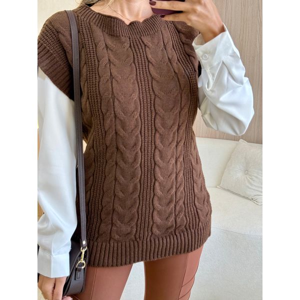 COLETE TRICOT SOLANGE MARROM