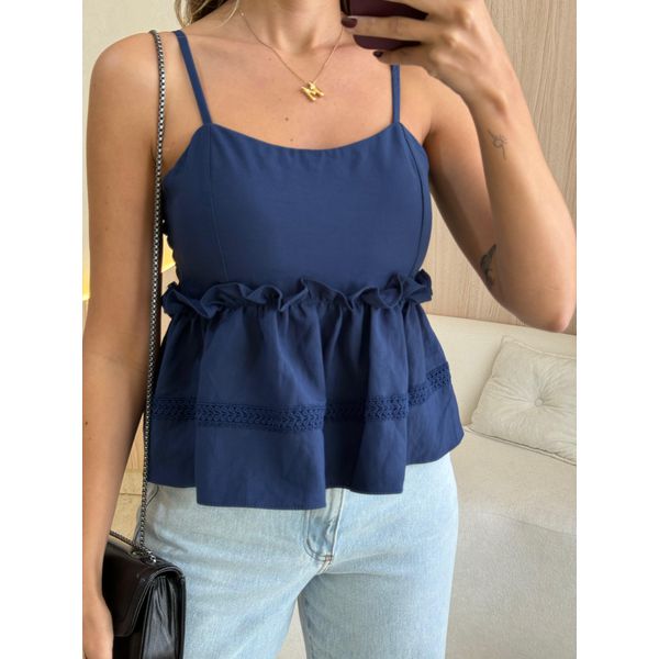 BLUSA CAMILA AZUL MARINHO
